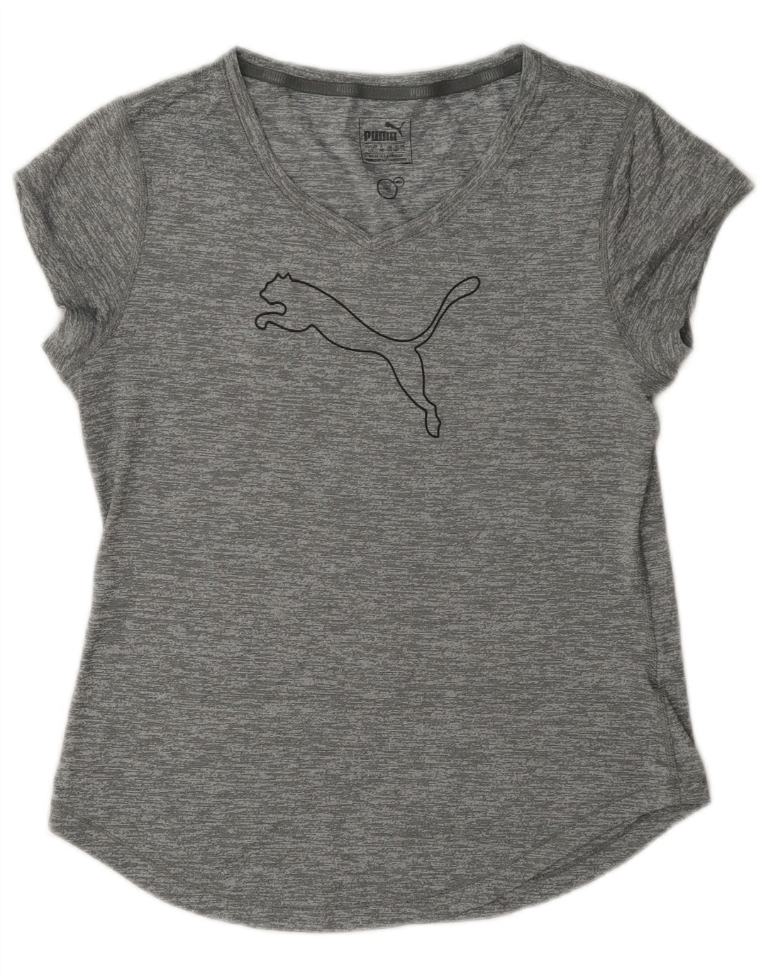 T-shirt grafica da donna Puma UK 14 grande grigio screziato