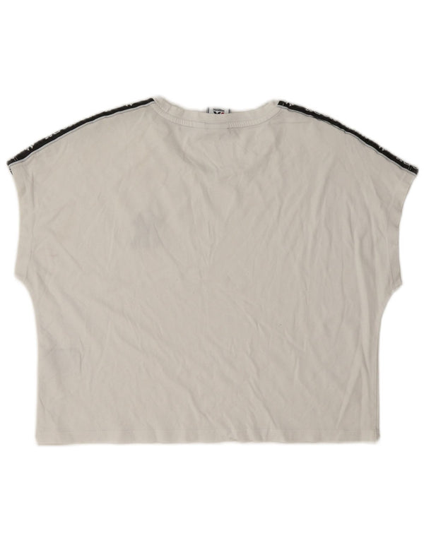 Majestic T-shirt grafica corta da donna dei New York Yankees UK 10 piccola bianca