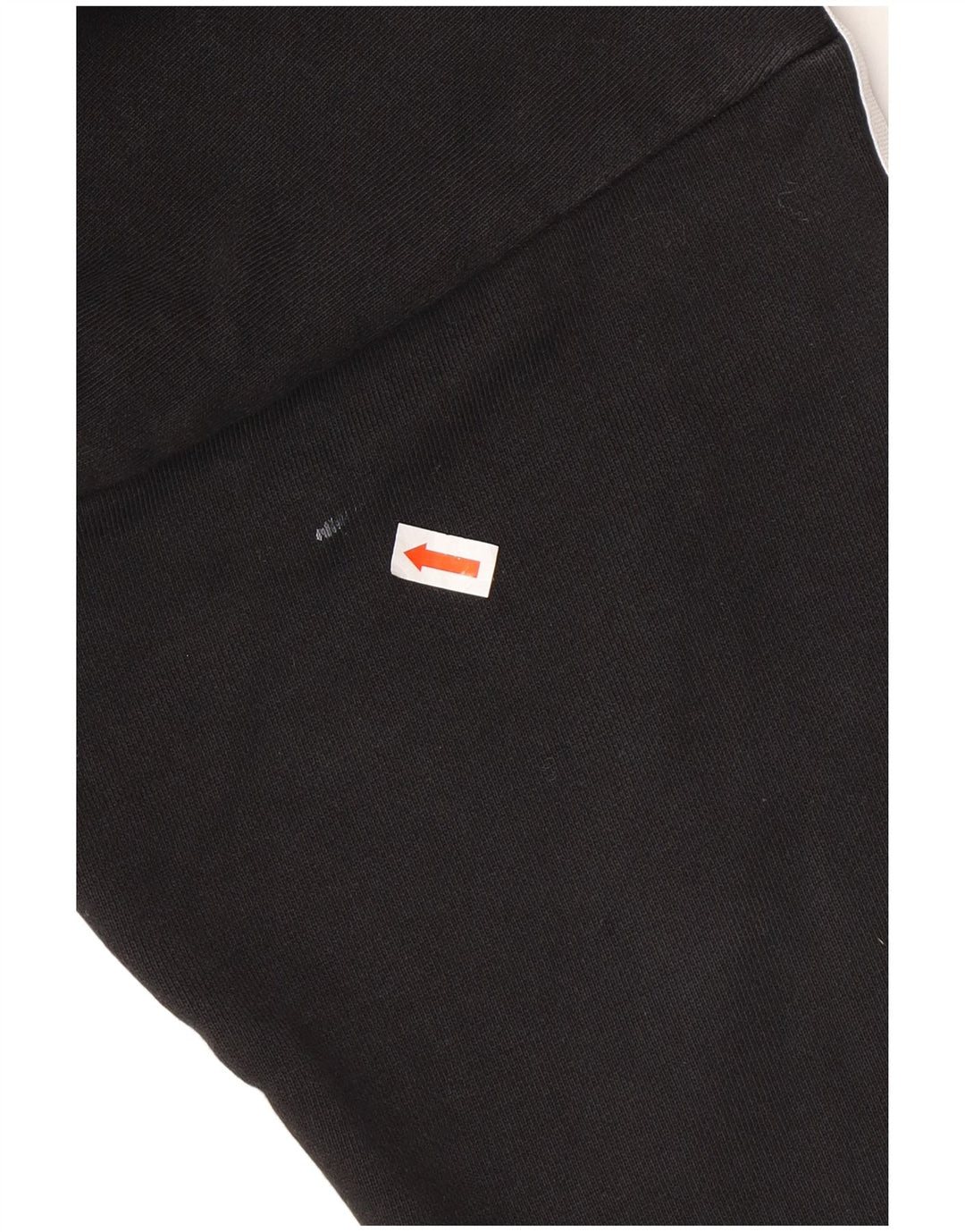 Maglione corto con cappuccio oversize da donna ADIDAS UK 8 piccolo cotone nero