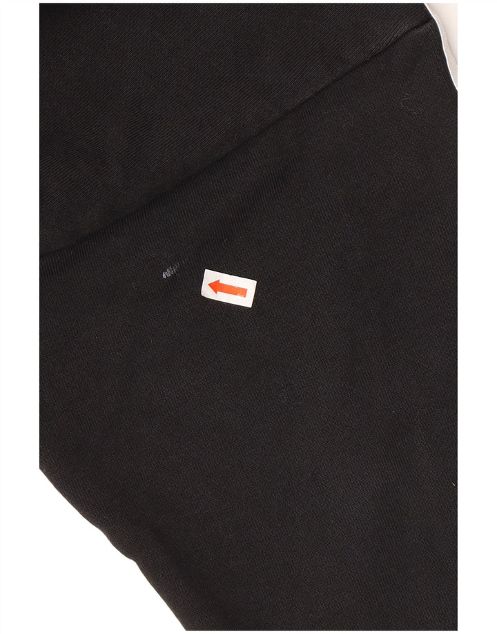 Maglione corto con cappuccio oversize da donna ADIDAS UK 8 piccolo cotone nero