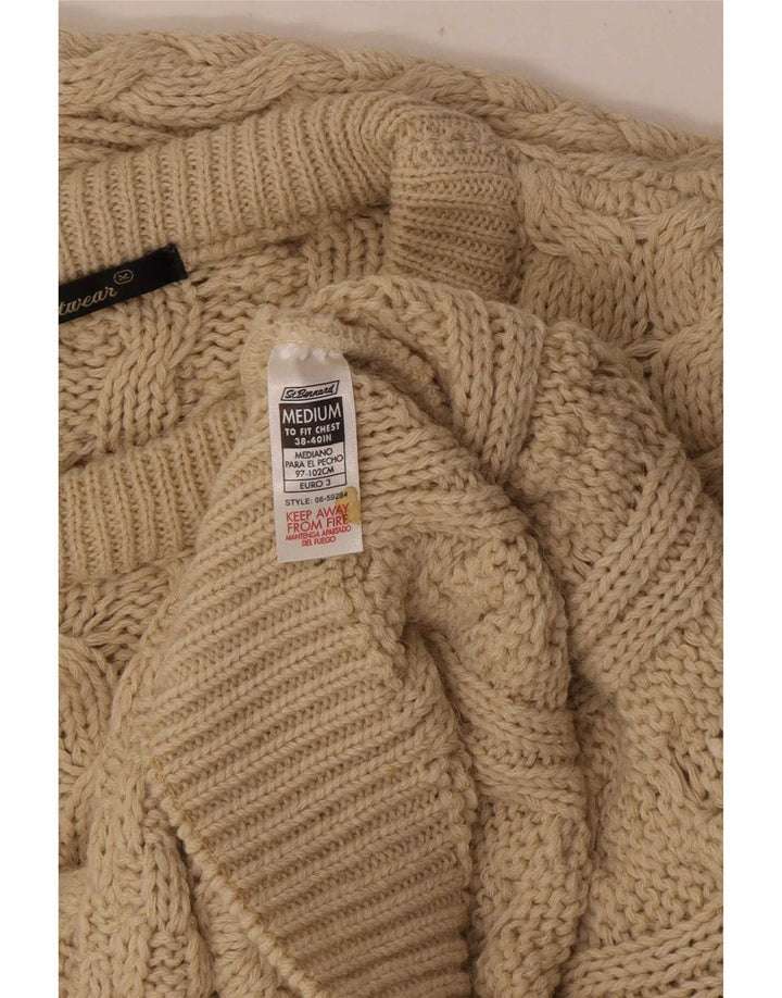 Maglione maglione girocollo da uomo St. Bernard, acrilico beige medio