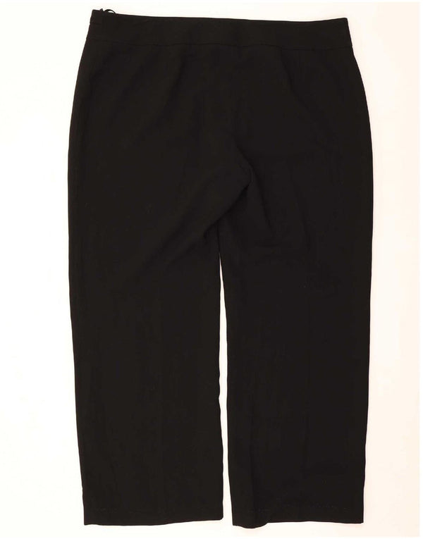 Pantaloni da abito dritti da donna Marks & Spencer UK 22 3XL W42 L29 Nero