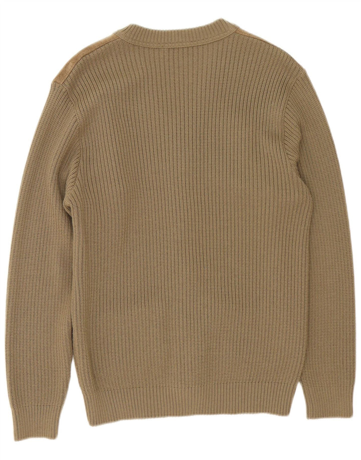 Maglione cardigan da uomo Malagrida grande in lana beige