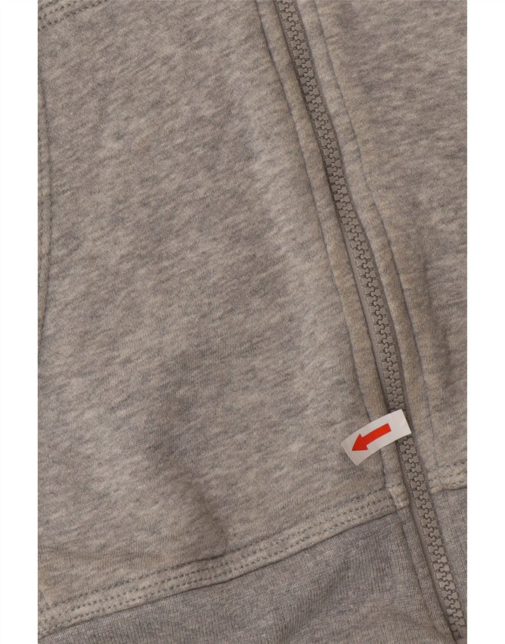 Felpa con cappuccio e zip Nike da uomo in cotone screziato grigio medio