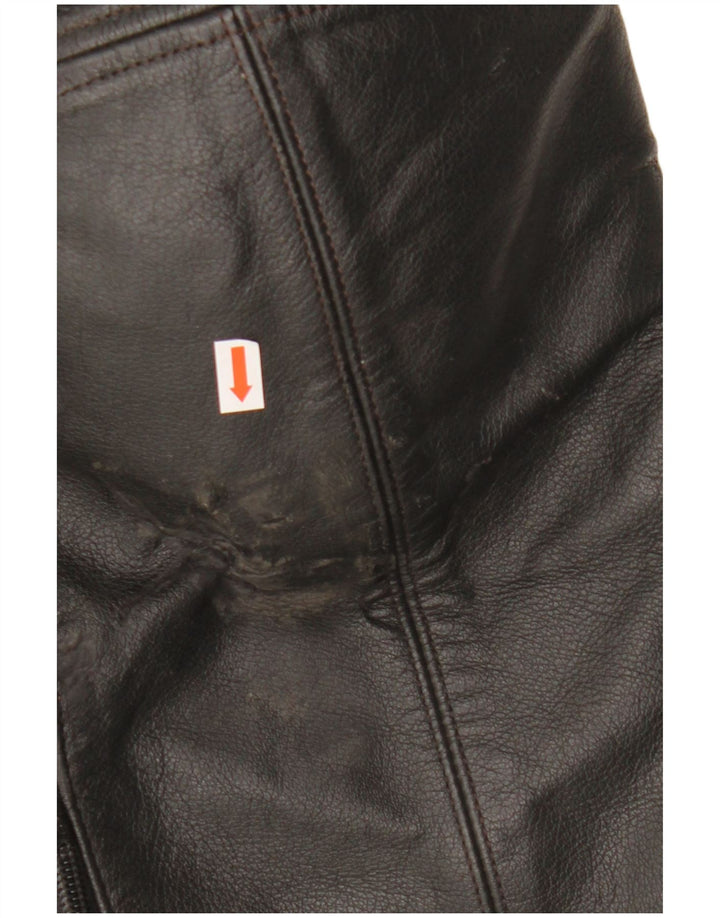 Pantaloni da motociclista in pelle da uomo Rev'it IT 48 Medium W30 L29 Pelle nera