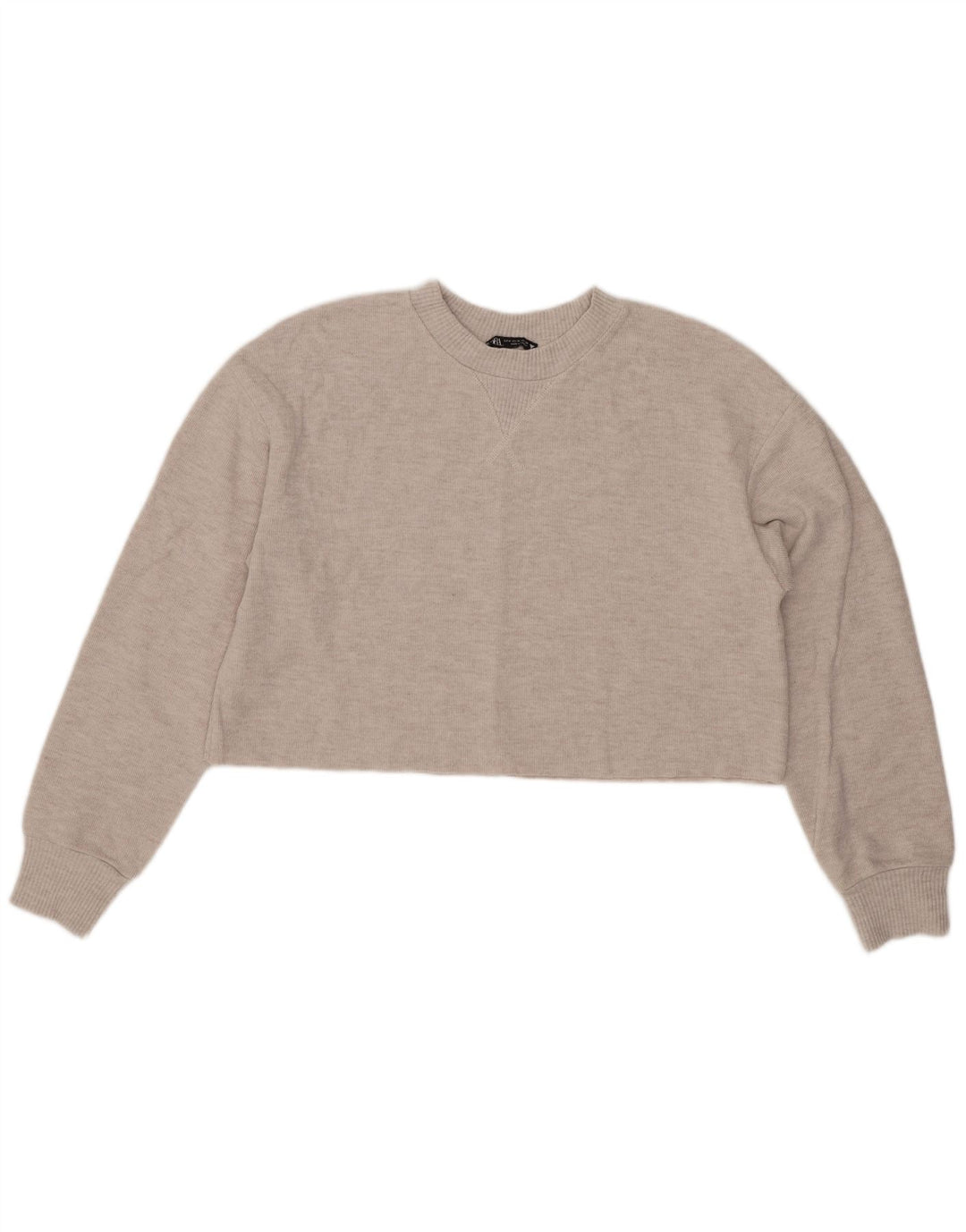 Top corto da donna Zara in camicetta UK 14 Poliestere grigio medio