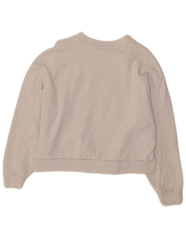 Levi's Donna Crop Graphic Felpa Oversize Maglione UK 10 Piccolo Bianco