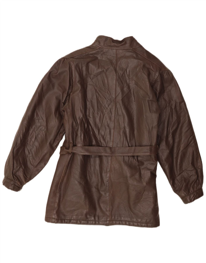 Giacca in pelle vintage da donna EU 38 Marrone medio