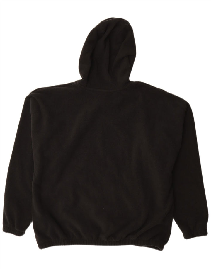 Maglia in pile con cappuccio Nike da uomo grande in poliestere nero