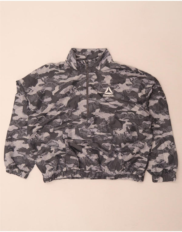 Top da tuta pullover oversize da donna Reebok UK 16 Large Grey Camouflage