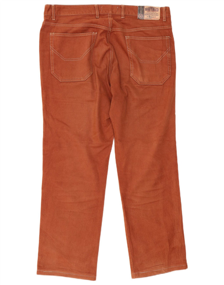 Jeans dritti da uomo Wampum W38 L28 cotone marrone