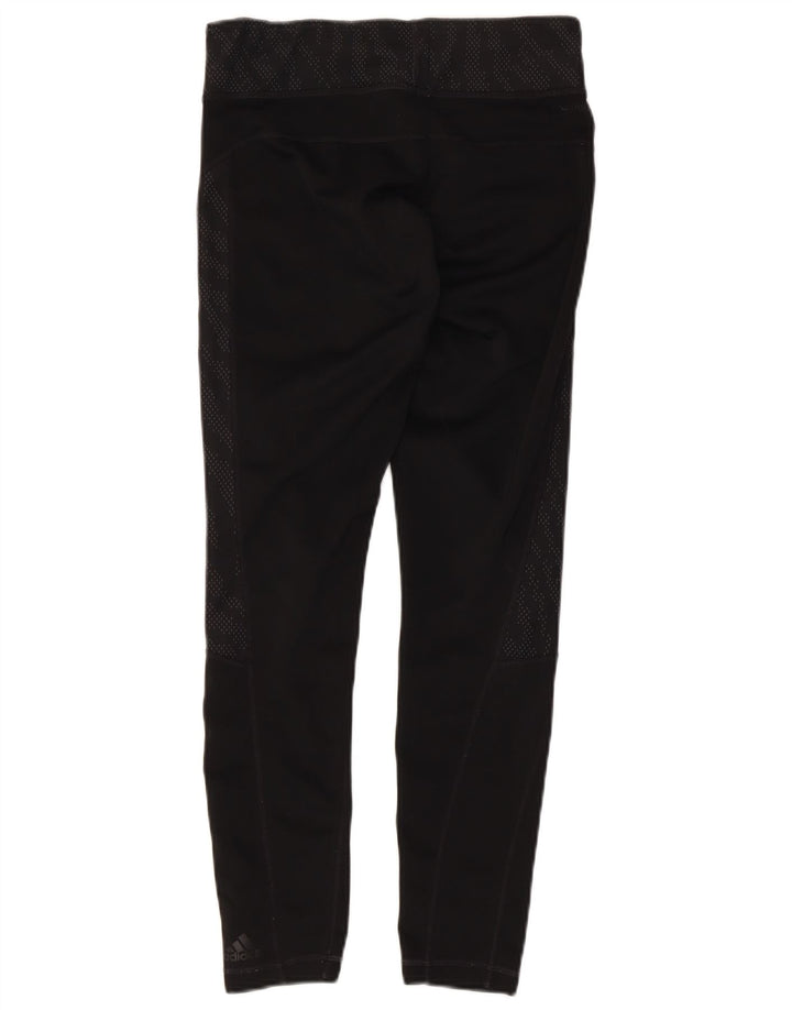 Leggings Adidas Climalite da donna UK 8/10 Piccolo poliestere maculato nero