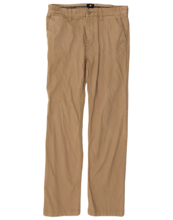 DC Mens Straight Chino Trousers W30 L30 Beige Cotton