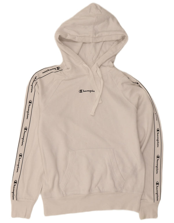 Maglione con cappuccio grafico da donna Champion UK 14 Cotone bianco medio