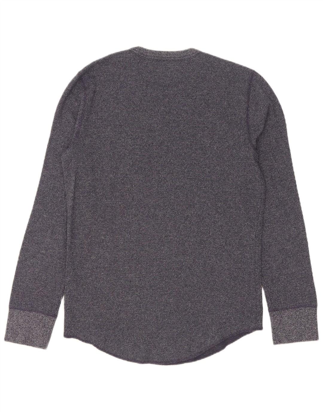 Top Hollister da uomo a maniche lunghe piccolo in cotone screziato blu navy
