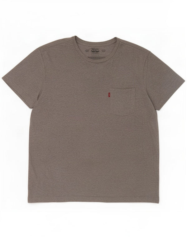 T-shirt da uomo Levi's Top Large in cotone grigio