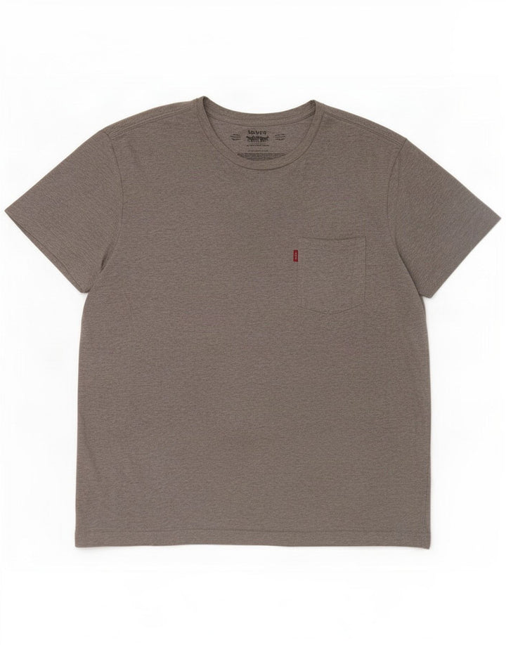 T-shirt da uomo Levi's Top Large in cotone grigio