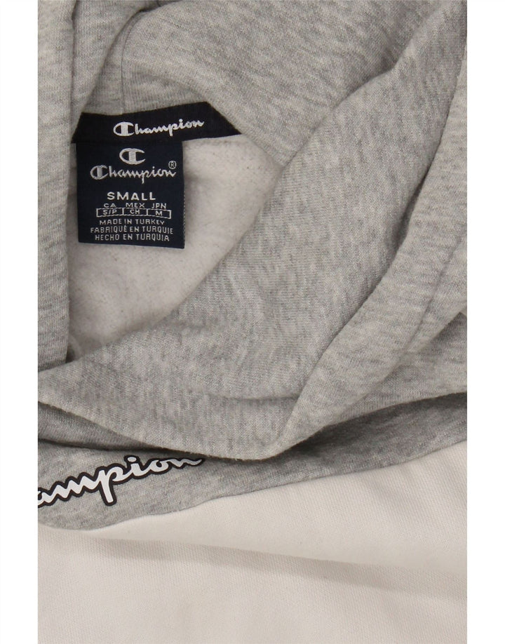 CHAMPION Mens Hoodie Jumper Small Grey Colourblock Cotton Vintage Champion and Second-Hand Champion from Messina Hembry 