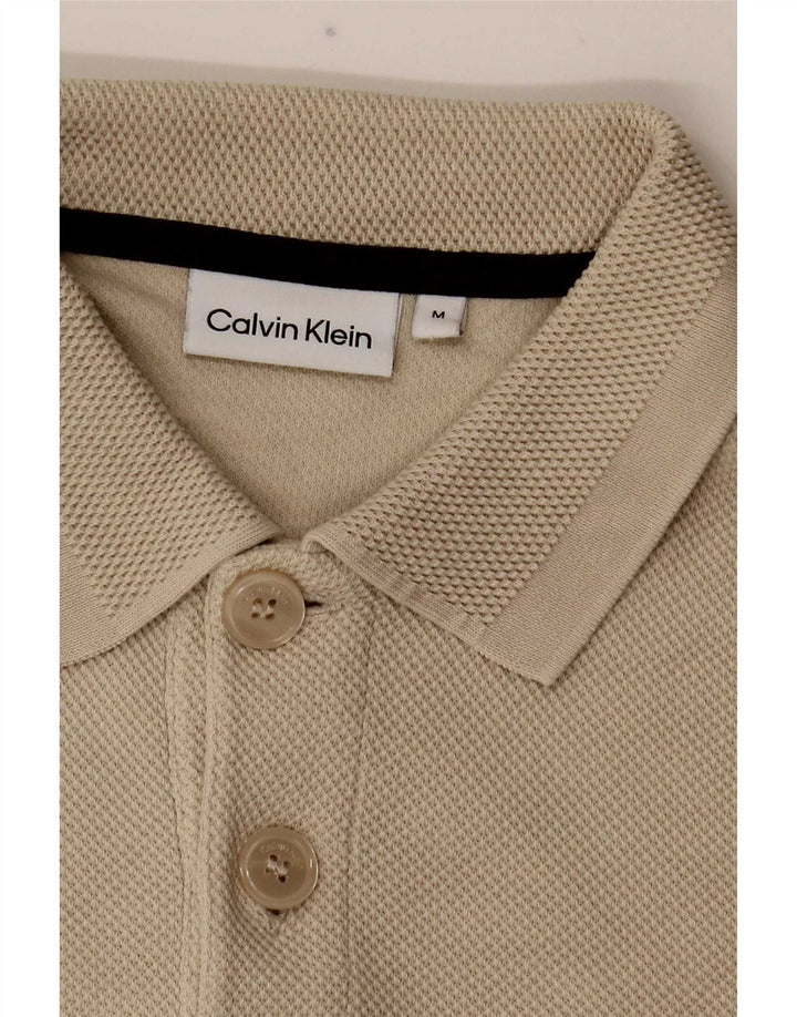Polo da uomo Calvin Klein beige medio
