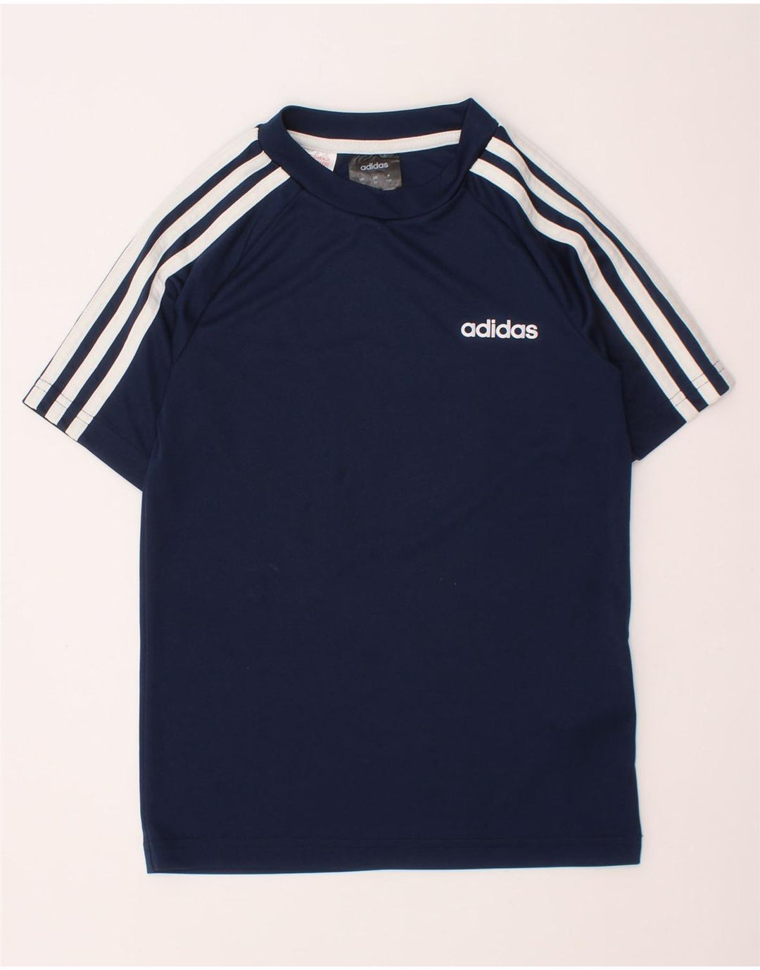 T-shirt ADIDAS da bambino Climalite 7-8 anni in poliestere blu navy