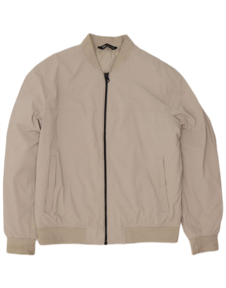 Giubbotto bomber da uomo Zara UK 40 Large in polietilene grigio