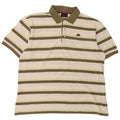 Polo Kappa Uomo 3XL Cotone Rigato Bianco