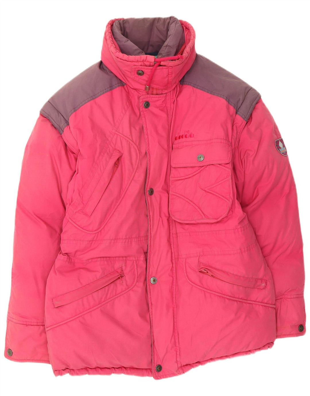 Giacca imbottita da uomo Diadora UK 36 Small Rosa Poliestere color block