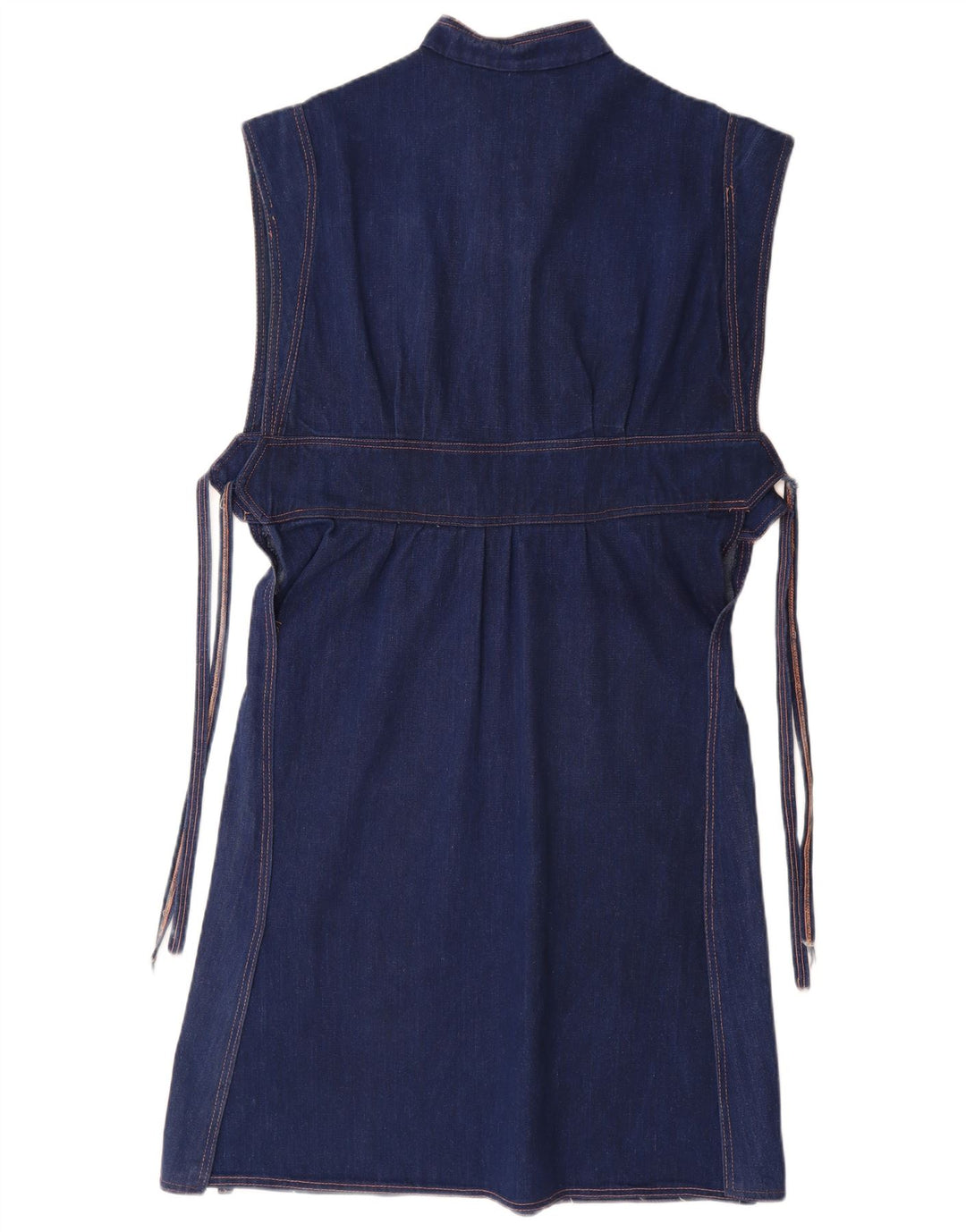 Abito in denim da donna VINTAGE UK 14 Blu medio