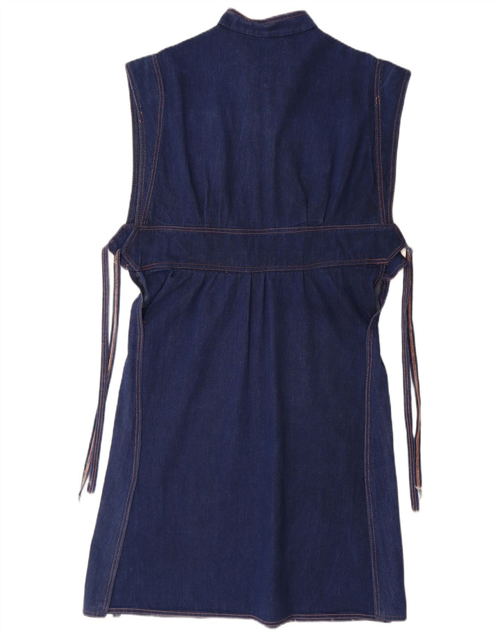 Abito in denim da donna VINTAGE UK 14 Blu medio