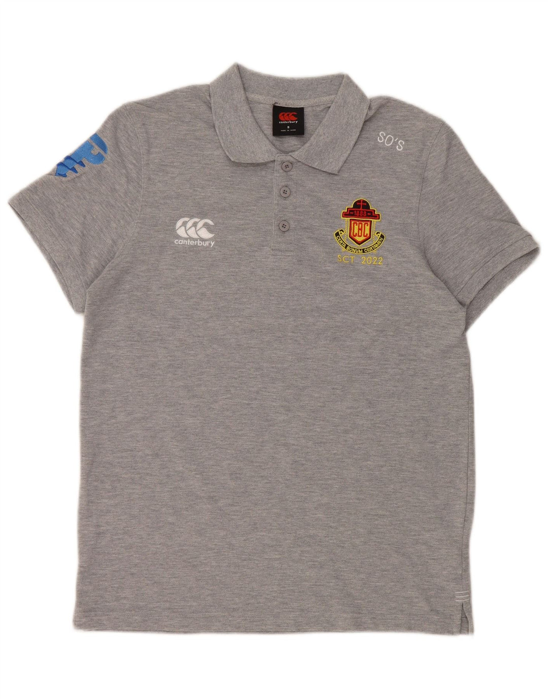 Polo grafica da uomo Canterbury piccola in cotone grigio