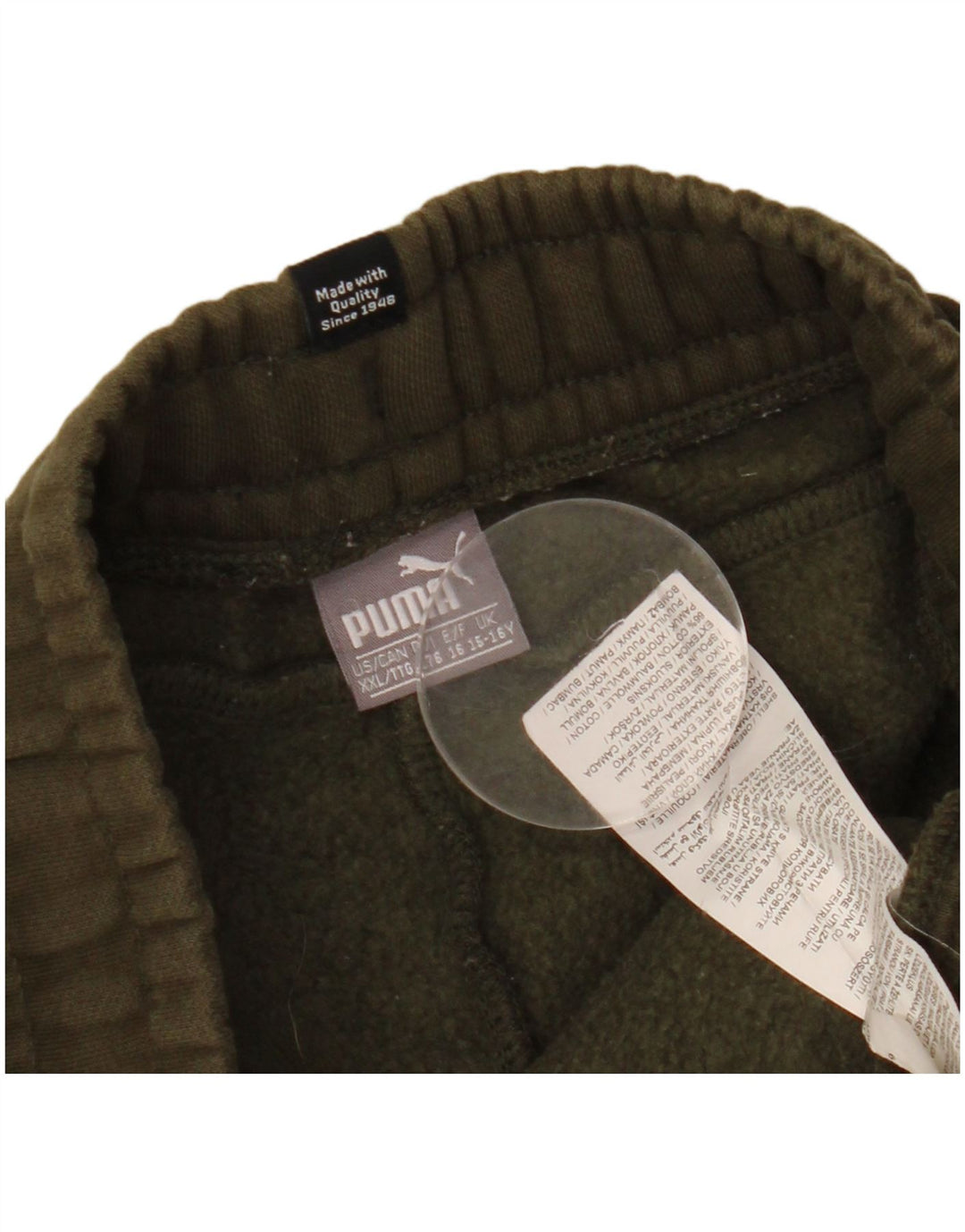 Pantaloni della tuta da ragazzo Puma Joggers 15-16 anni in cotone kaki