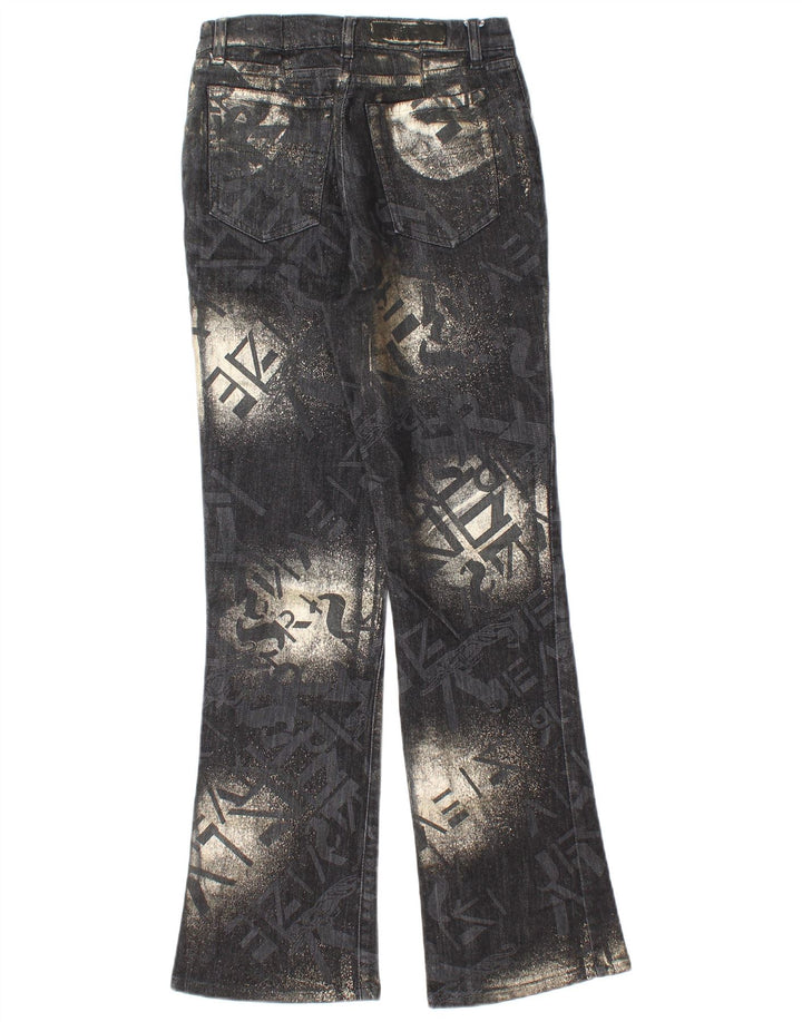 Jeans Bootcut con grafica da donna Krizia W27 L29 cotone blu navy