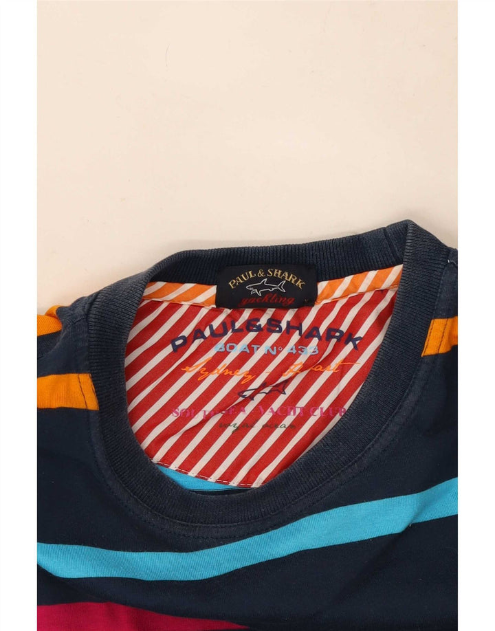 Paul & Shark T-shirt da uomo Yachting Top medio a righe blu navy
