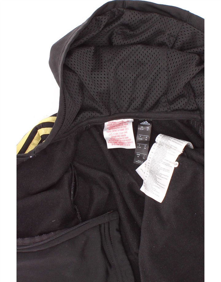 Maglione con cappuccio e zip Adidas da ragazzo 2-3 anni in poliestere nero
