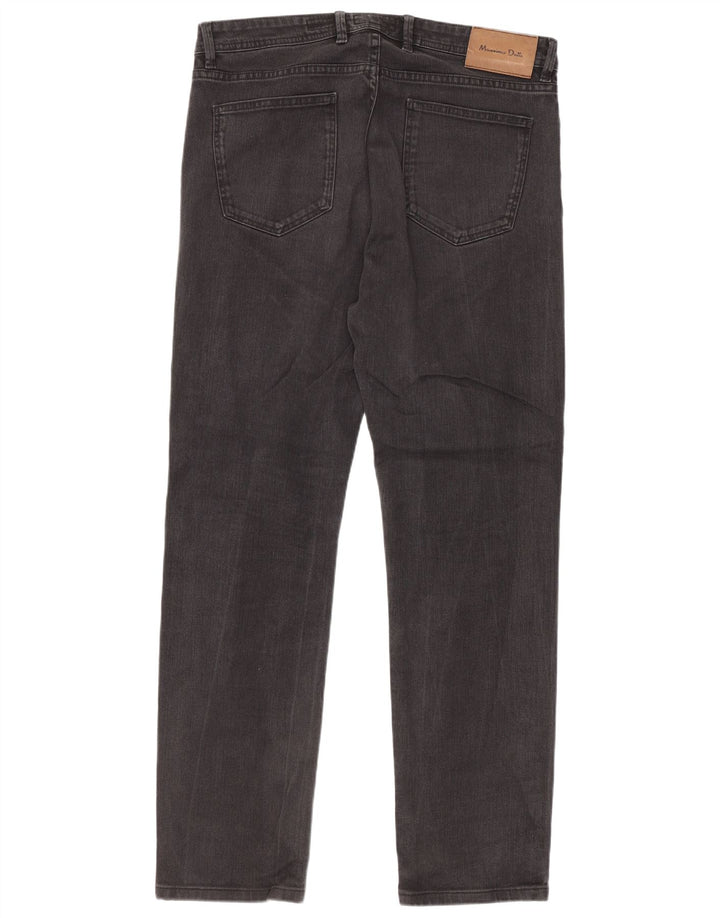 Jeans slim da uomo Massimo Dutti EU 42 Large W32 L30 Cotone grigio