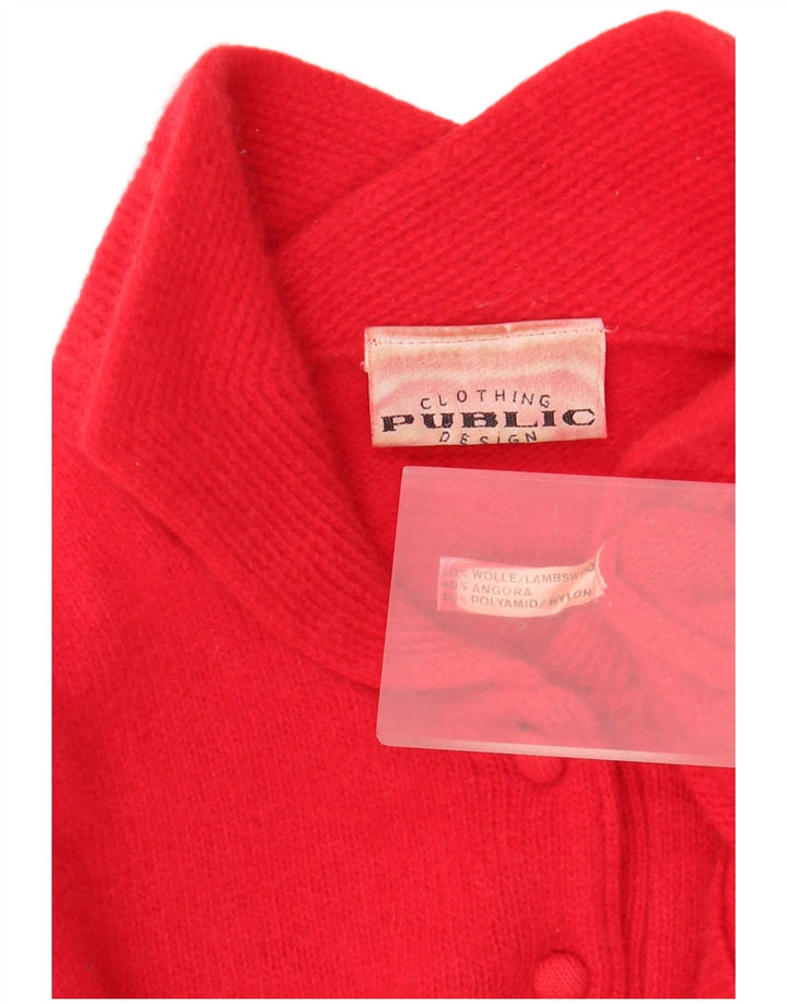 Maglione maglione collo alto da donna pubblico EU 44 XL lana rossa