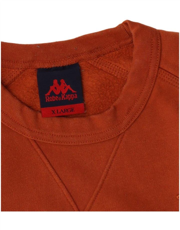 Felpa Kappa Uomo Jumper XL Arancione Cotone