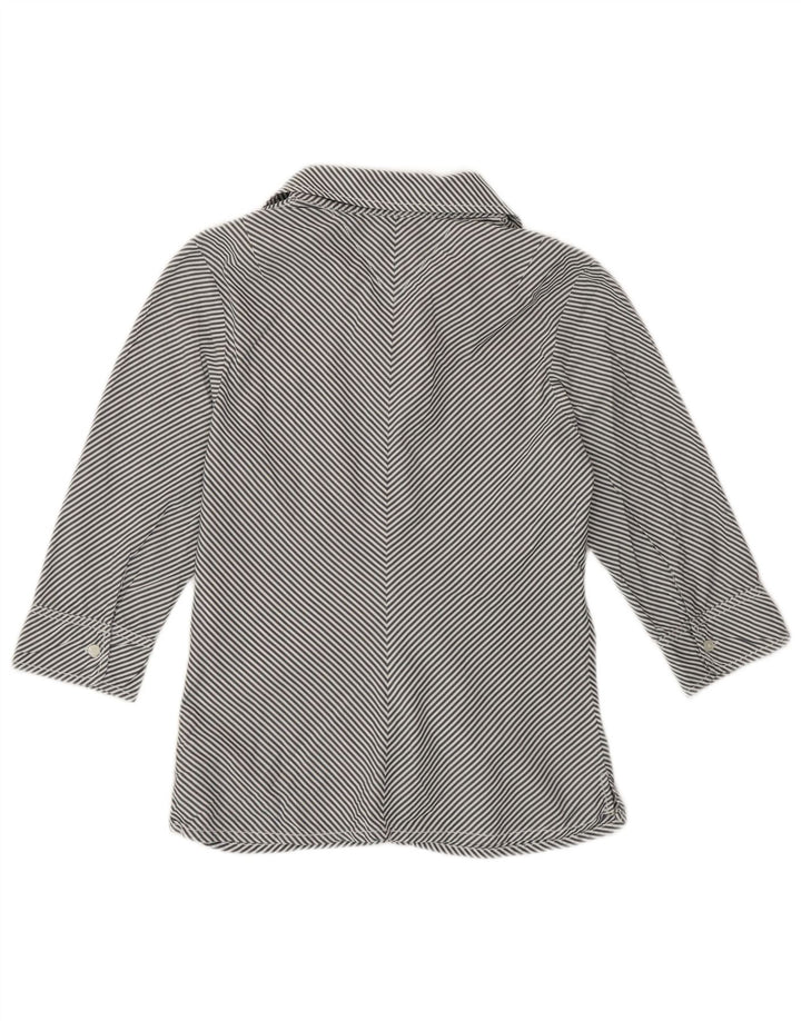 Camicia da donna Tommy Hilfiger UK 10 Small Cotone gessato blu navy