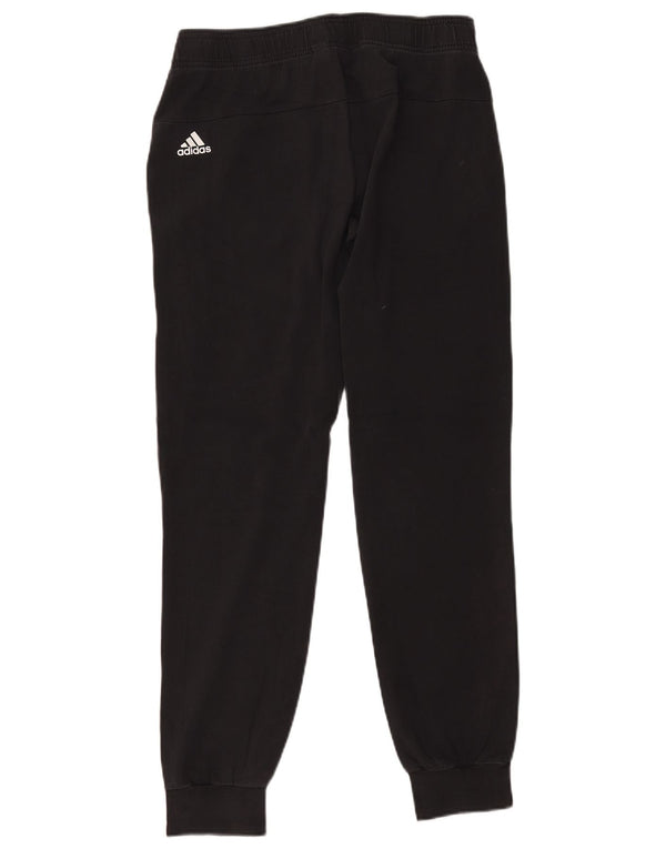 Pantaloni da tuta con grafica ADIDAS da donna Joggers UK 8/10 Small Nero