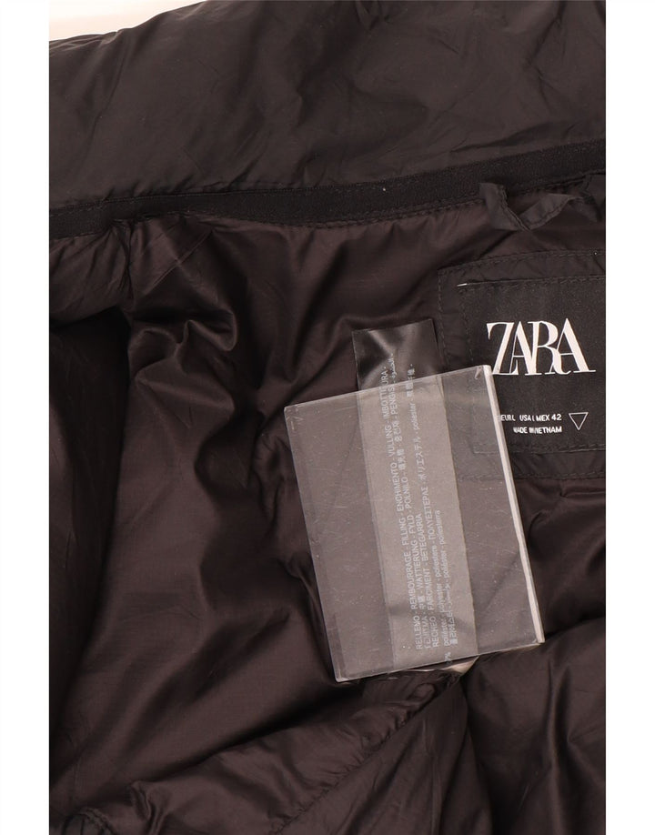 Giacca imbottita da uomo Zara UK 40 grande poliestere nero
