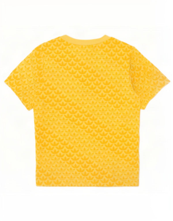 T-shirt grafica da ragazzo Adidas Top 4-5 anni in cotone giallo