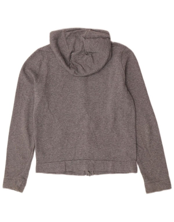 Nike Boys Zip Hoodie Sweater 12-13 Years Large Grey Cotton