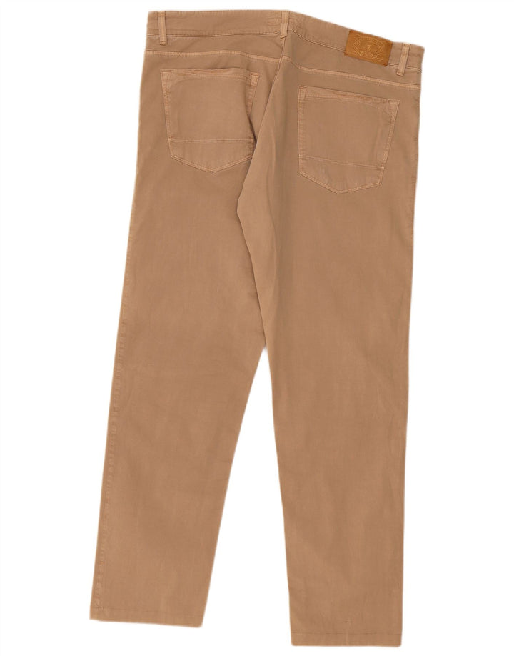 Pantaloni Casual Dritti Uomo TRUSSARDI W35 L30 Cotone Beige