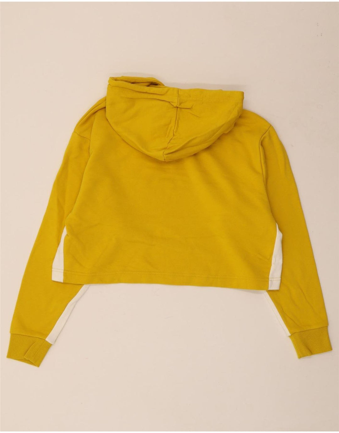 Felpa corta con cappuccio oversize da donna PUMA UK 10 Small Yellow Colourblock