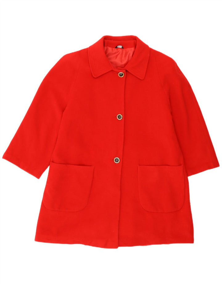 Cappotto vintage da donna UK 16 grande rosso