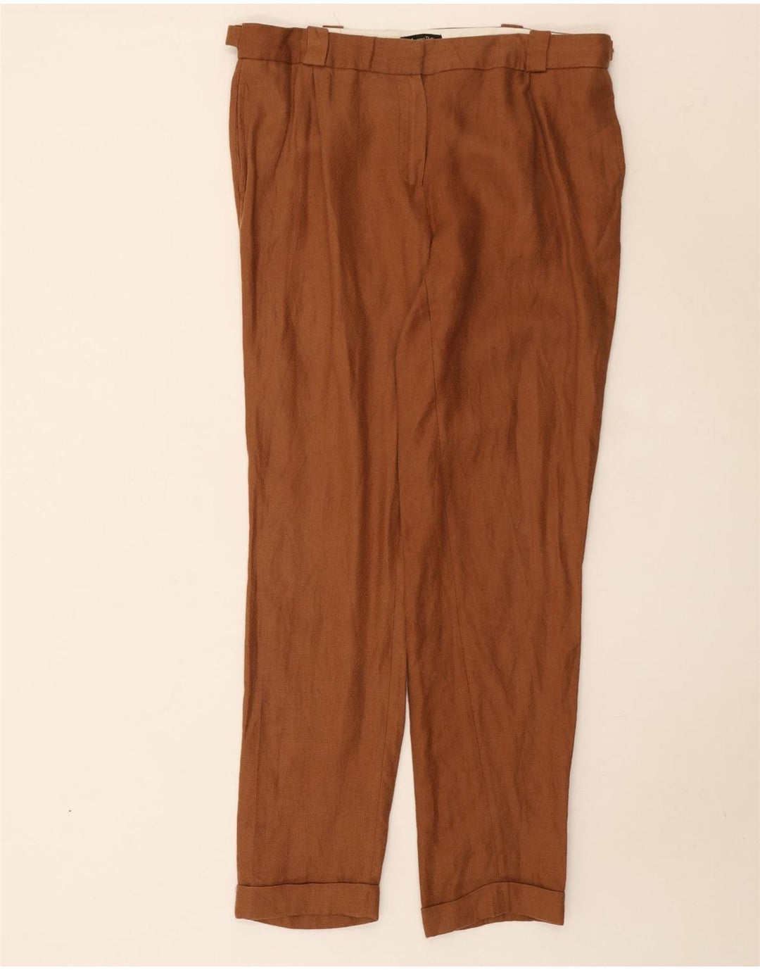 Pantaloni chino regolari da donna Massimo Dutti EU 40 medio W30 L31 Marrone