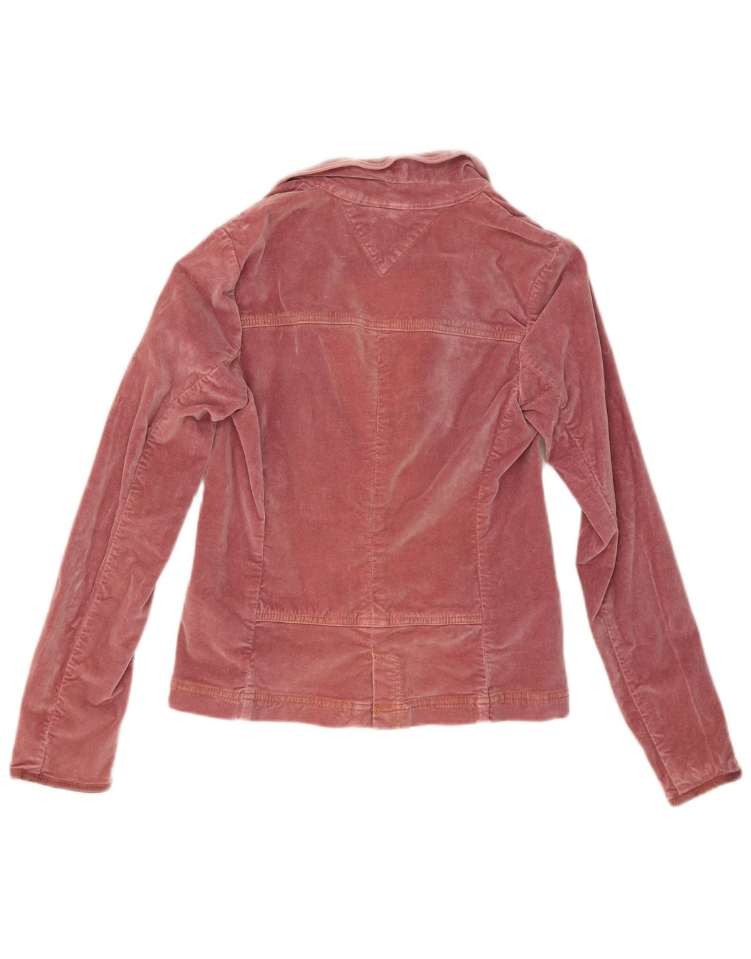 Giacca blazer in velluto a 3 bottoni da donna Tommy Hilfiger UK 12 Rosa medio