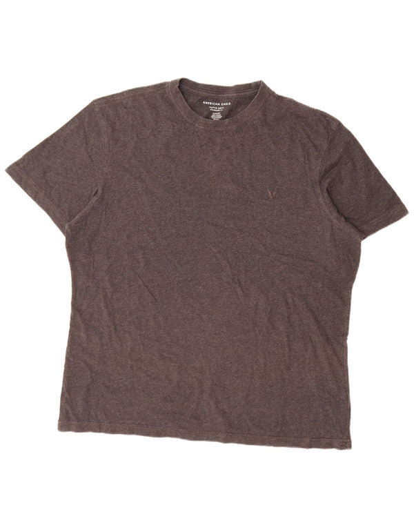 T-shirt da uomo con vestibilità standard American Eagle Top XL in cotone grigio