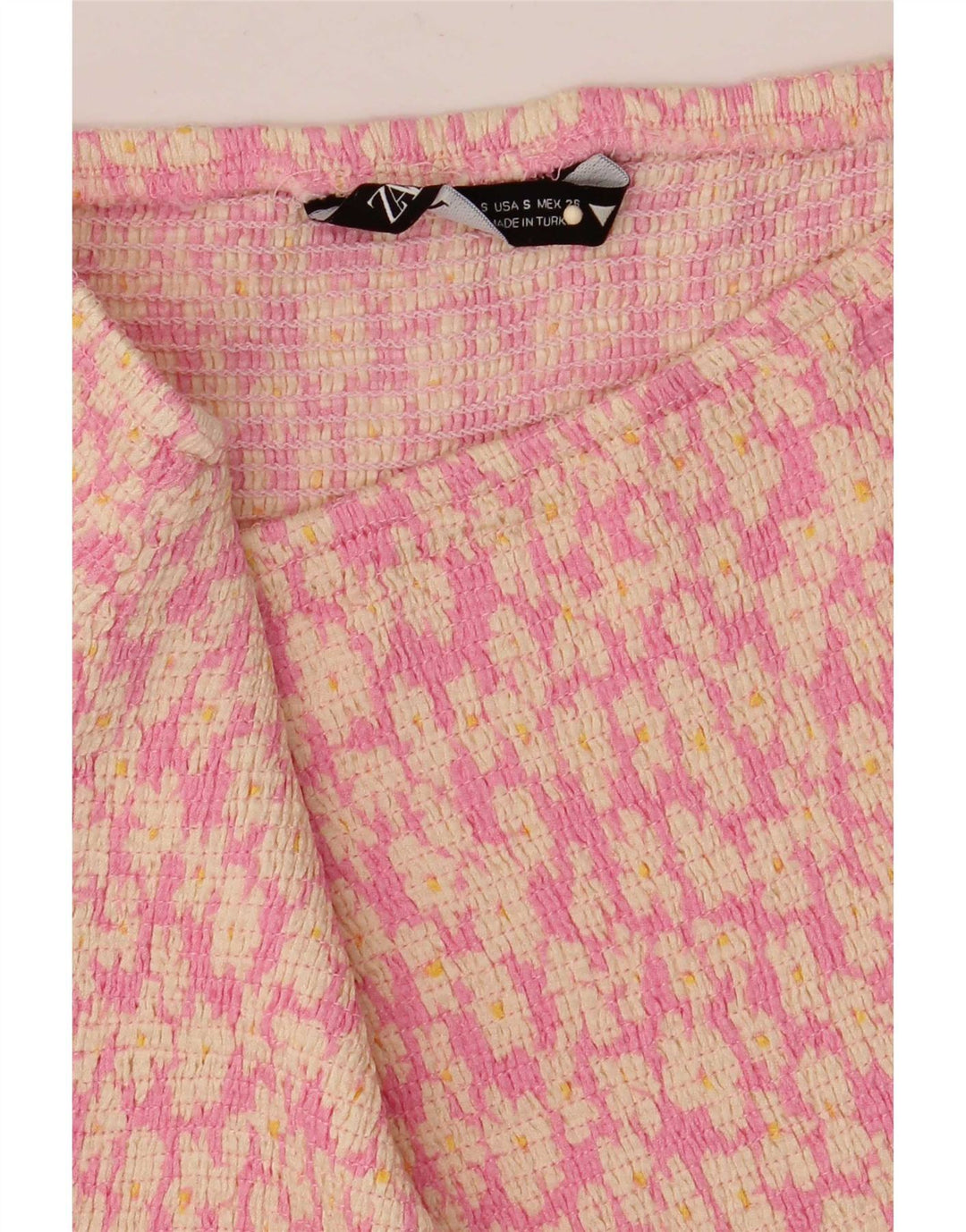 Gonna mini con volant da donna Zara piccola W26 rosa floreale