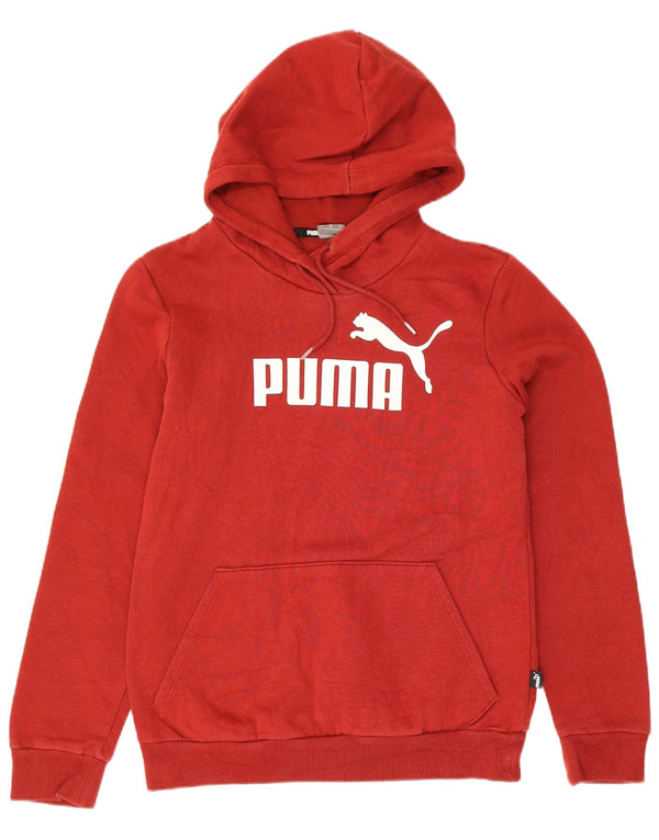 Felpa con cappuccio grafica da donna Puma UK 6 XS rosso cotone